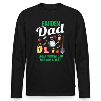 Garten Papa Lustiger Spruch Geschenk Herren - Männer Premium Bio Langarmshirt - Schwarz - Vorne - Nico (187cm)