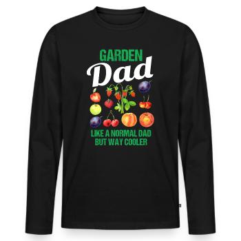 Garten Papa Lustiger Spruch Geschenk Herren - Männer Premium Bio Langarmshirt - Schwarz - Vorne - Nico (187cm)