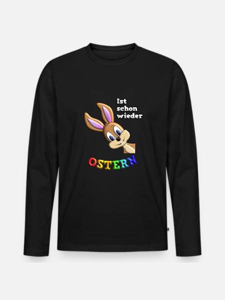 Easter Easter - Men's Premium Organic Long Sleeve Shirt - black