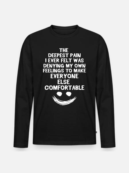 Depression Deppressive Psyche Therapy Bipolar - Men's Premium Organic Long Sleeve Shirt - black