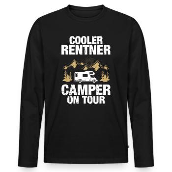 Cooler Rentner Wohnmobil Rente Camper Opa Geschenk - Männer Premium Bio Langarmshirt - Schwarz - Vorne - Nico (187cm)