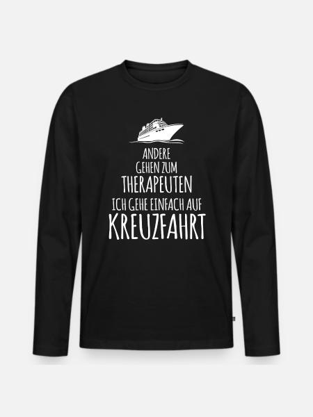 Kreuzfahrt Kreuzfahrtschiff Seereise Meer Geschenk - Männer Premium Bio Langarmshirt - Schwarz