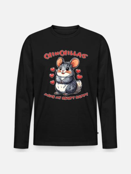 Chinchilla Saying Funny Chinchilla Gift - Men's Premium Organic Long Sleeve Shirt - black