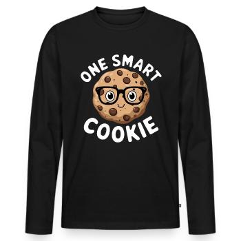 Cookies Saying Chocolate Cookies Funny Cookie Gift - Men's Premium Organic Long Sleeve Shirt - black - Front - Nico (187cm)