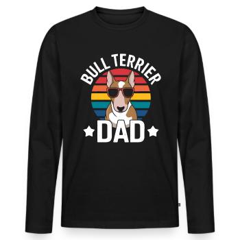 Bullterrier Spruch Lustiges Bullterrier Geschenk - Männer Premium Bio Langarmshirt - Schwarz - Vorne - Nico (187cm)