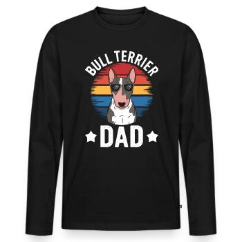 Bull Terrier Saying Funny Bull Terrier Gift - Men's Premium Organic Long Sleeve Shirt - black - Front - Nico (187cm)