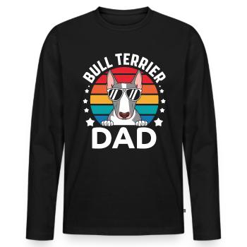 Bull Terrier Saying Funny Bull Terrier Gift - Men's Premium Organic Long Sleeve Shirt - black - Front - Nico (187cm)