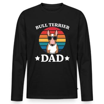Bull Terrier Saying Funny Bull Terrier Gift - Men's Premium Organic Long Sleeve Shirt - black - Front - Nico (187cm)