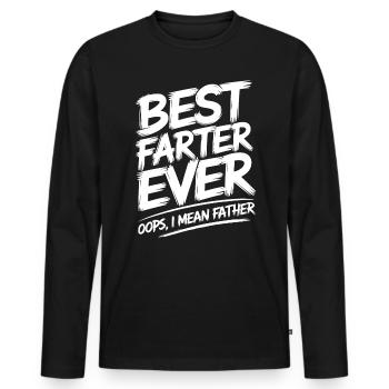 Pet Dire Péter Papa Chiots Drôle Pet Cadeau - T-shirt manches longues Premium bio Homme - noir - Devant - Nico (187cm)