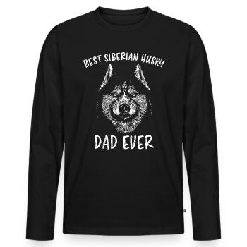 Siberian Husky Spruch Siberian Huskies Geschenk - Männer Premium Bio Langarmshirt - Schwarz - Vorne - Nico (187cm)