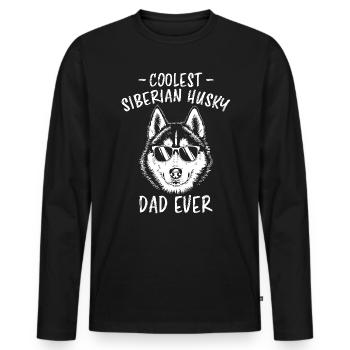 Siberian Husky Spruch Siberian Huskies Geschenk - Männer Premium Bio Langarmshirt - Schwarz - Vorne - Nico (187cm)