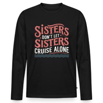 Croisière Dire Voyage Bateau Croisière Cadeau - T-shirt manches longues Premium bio Homme - noir - Devant - Nico (187cm)