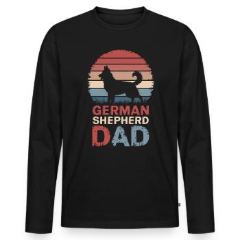 German Shepherd Saying German Shepherd Gift - Men's Premium Organic Long Sleeve Shirt - black - Front - Nico (187cm)