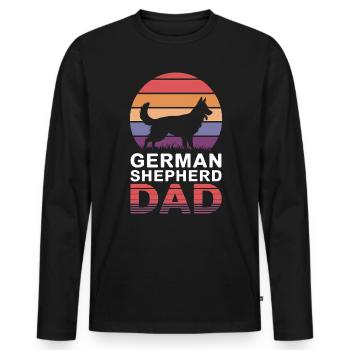 German Shepherd Saying German Shepherd Gift - Men's Premium Organic Long Sleeve Shirt - black - Front - Nico (187cm)