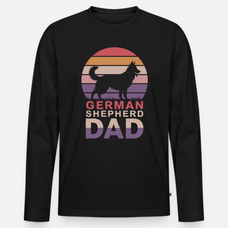 Deutscher Schäferhund Spruch Schäferhund Geschenk - Männer Premium Bio Langarmshirt - Schwarz