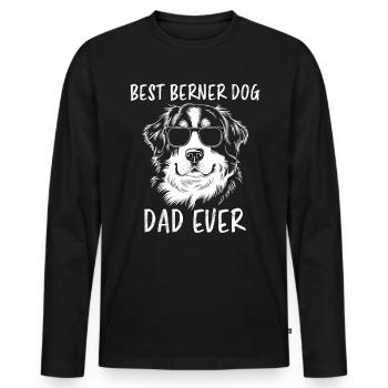 Bouvier bernois Dicton bouvier bernois - T-shirt manches longues Premium bio Homme - noir - Devant - Nico (187cm)