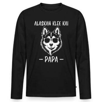 Trèfle d’Alaska Kai disant Clover Kai d’Alaska Cadeau - T-shirt manches longues Premium bio Homme - noir - Devant - Nico (187cm)
