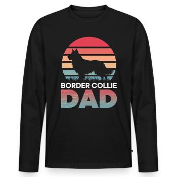 Border Collie Spruch Lustig Border Collie Geschenk - Männer Premium Bio Langarmshirt - Schwarz - Vorne - Nico (187cm)