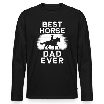 Pferde Spruch Reitsport Lustiges Pferde Geschenk - Männer Premium Bio Langarmshirt - Schwarz - Vorne - Nico (187cm)