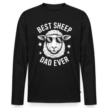 Sheep Saying Domestic Sheep Funny Sheep Gift - Men's Premium Organic Long Sleeve Shirt - black - Front - Nico (187cm)