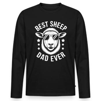 Schaf Spruch Hausschaf Lustiges Schafe Geschenk - Männer Premium Bio Langarmshirt - Schwarz - Vorne - Nico (187cm)