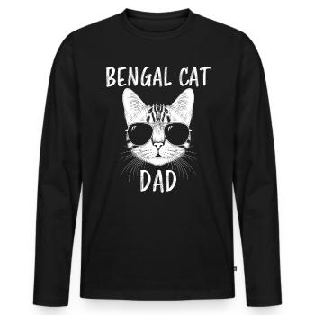 Bengalkatze Spruch Lustiges Bengalkatzen Geschenk - Männer Premium Bio Langarmshirt - Schwarz - Vorne - Nico (187cm)
