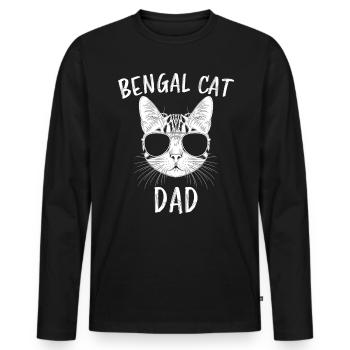 Bengalkatze Spruch Lustiges Bengalkatzen Geschenk - Männer Premium Bio Langarmshirt - Schwarz - Vorne - Nico (187cm)