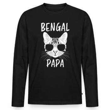 Bengalkatze Spruch Lustiges Bengalkatzen Geschenk - Männer Premium Bio Langarmshirt - Schwarz - Vorne - Nico (187cm)