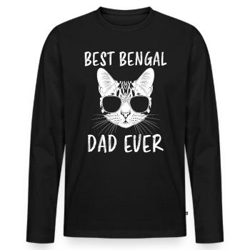 Bengalkatze Spruch Lustiges Bengalkatzen Geschenk - Männer Premium Bio Langarmshirt - Schwarz - Vorne - Nico (187cm)