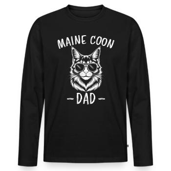 Maine Coon Saying Funny Maine Coon Gift - Men's Premium Organic Long Sleeve Shirt - black - Front - Nico (187cm)
