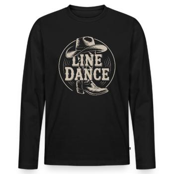 Line Dance Group Training My Dance Sport - Men's Premium Organic Long Sleeve Shirt - black - Front - Nico (187cm)