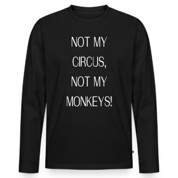 T-Shirt Slogan - T-shirt manches longues Premium bio Homme - noir - Devant - Nico (187cm)