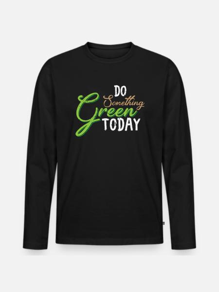 Climate and environment - Men's Premium Organic Long Sleeve Shirt - black
