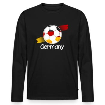 Germany Football Germany soccer - Men's Premium Organic Long Sleeve Shirt - black - Front - Nico (187cm)