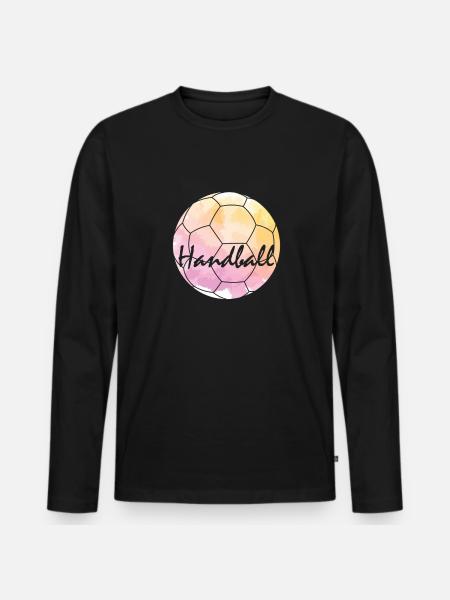 Handball is everything - Men's Premium Organic Long Sleeve Shirt - black