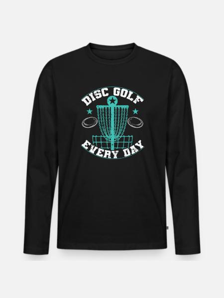 Disc golf everyday basket Frisbee - Men's Premium Organic Long Sleeve Shirt - black
