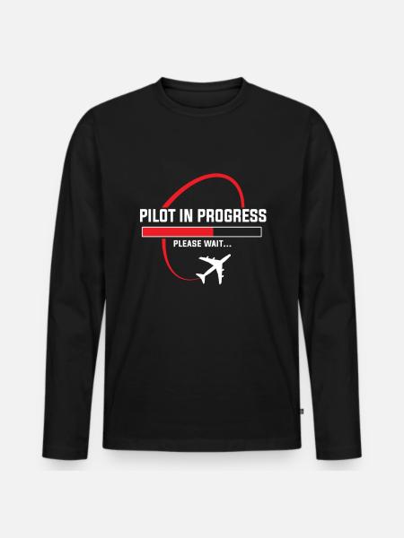 Pilot in progress - Men's Premium Organic Long Sleeve Shirt - black
