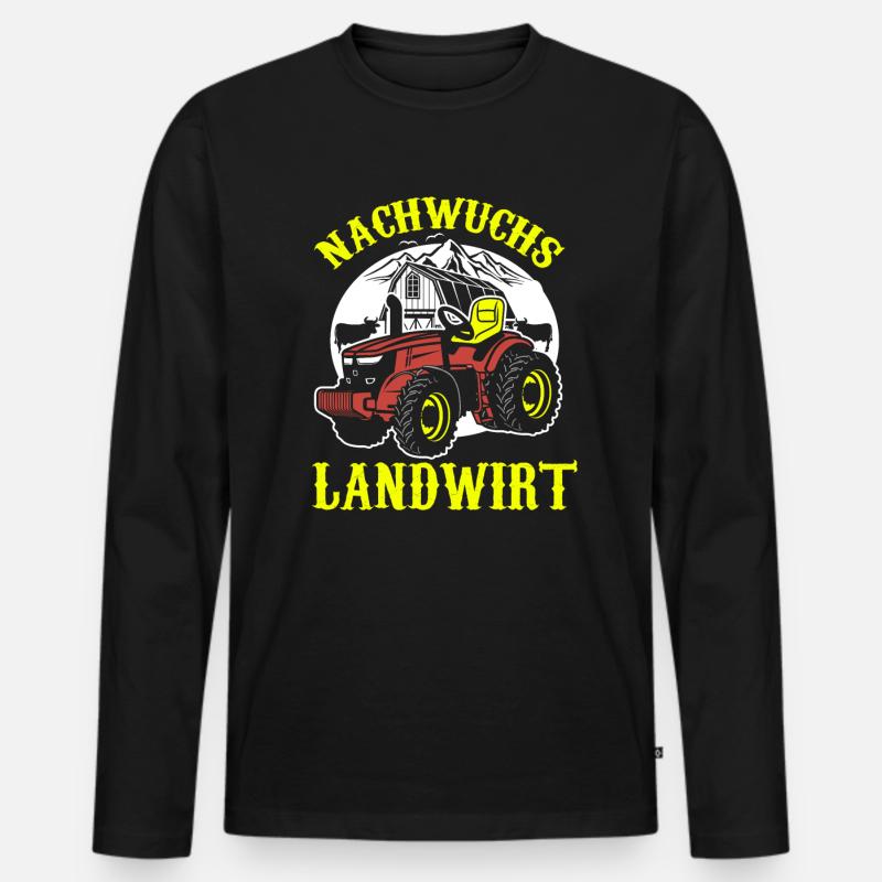 Nachwuchs Landwirt - Männer Premium Bio Langarmshirt - Schwarz