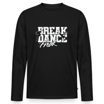 Breakdance Freak - T-shirt manches longues Premium bio Homme - noir - Devant - Nico (187cm)