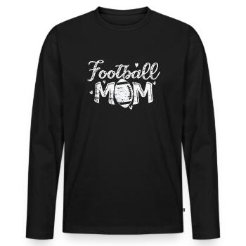 Football Maman NationalSport America Touchdown - T-shirt manches longues Premium bio Homme - noir - Devant - Nico (187cm)