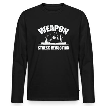 Weapon of Stress Reduction Kayak Paddle Boat - Men's Premium Organic Long Sleeve Shirt - black - Front - Nico (187cm)