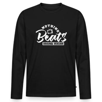 Nothing Beats original Version Filme Sprache - Männer Premium Bio Langarmshirt - Schwarz - Vorne - Nico (187cm)