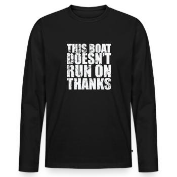 Ce bateau ne fonctionne pas sur le voilier Thanks - T-shirt manches longues Premium bio Homme - noir - Devant - Nico (187cm)