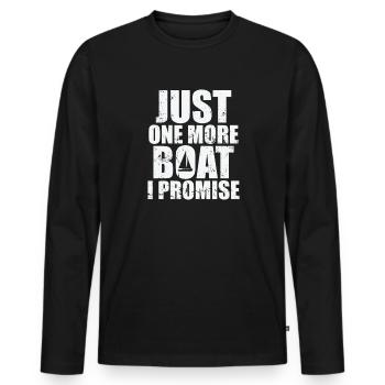 Juste un bateau de plus que je promets voilier - T-shirt manches longues Premium bio Homme - noir - Devant - Nico (187cm)