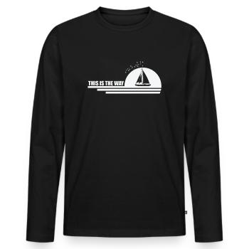 C’est la façon dont le voilier sport sports nautiques - T-shirt manches longues Premium bio Homme - noir - Devant - Nico (187cm)