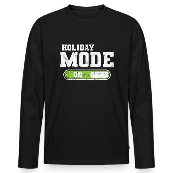 Mode vacances sur Vacances Loisirs Vacances - T-shirt manches longues Premium bio Homme - noir - Devant - Nico (187cm)