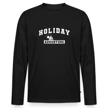 Vacances Aventure Vacances Loisirs Vacances - T-shirt manches longues Premium bio Homme - noir - Devant - Nico (187cm)
