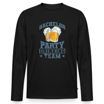 Bachelor Party Drinking Team Freunde - Männer Premium Bio Langarmshirt - Schwarz - Vorne - Nico (187cm)