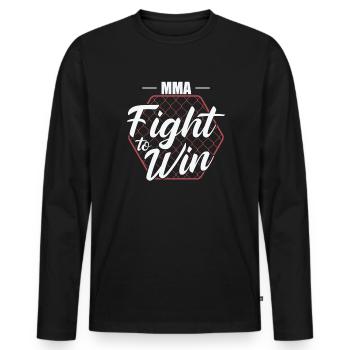 MMA se battre pour gagner les arts martiaux mixtes - T-shirt manches longues Premium bio Homme - noir - Devant - Nico (187cm)