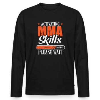 Activation du chargement des compétences MMA veuillez patienter - T-shirt manches longues Premium bio Homme - noir - Devant - Nico (187cm)